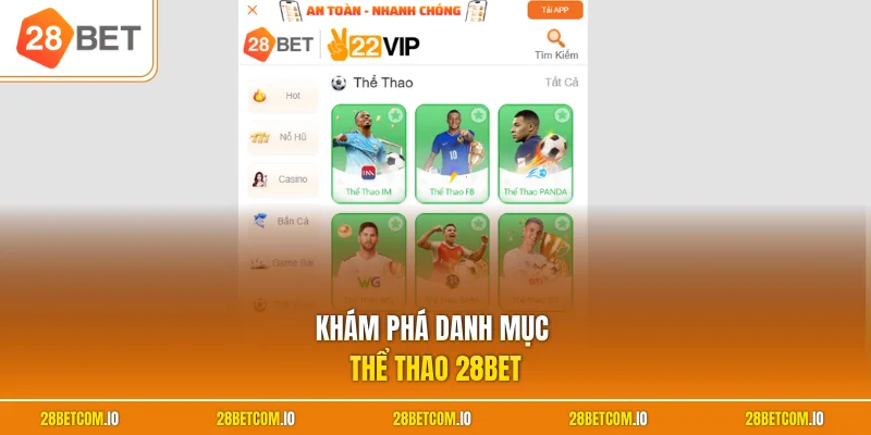 Khám phá danh mục thể thao 28BET